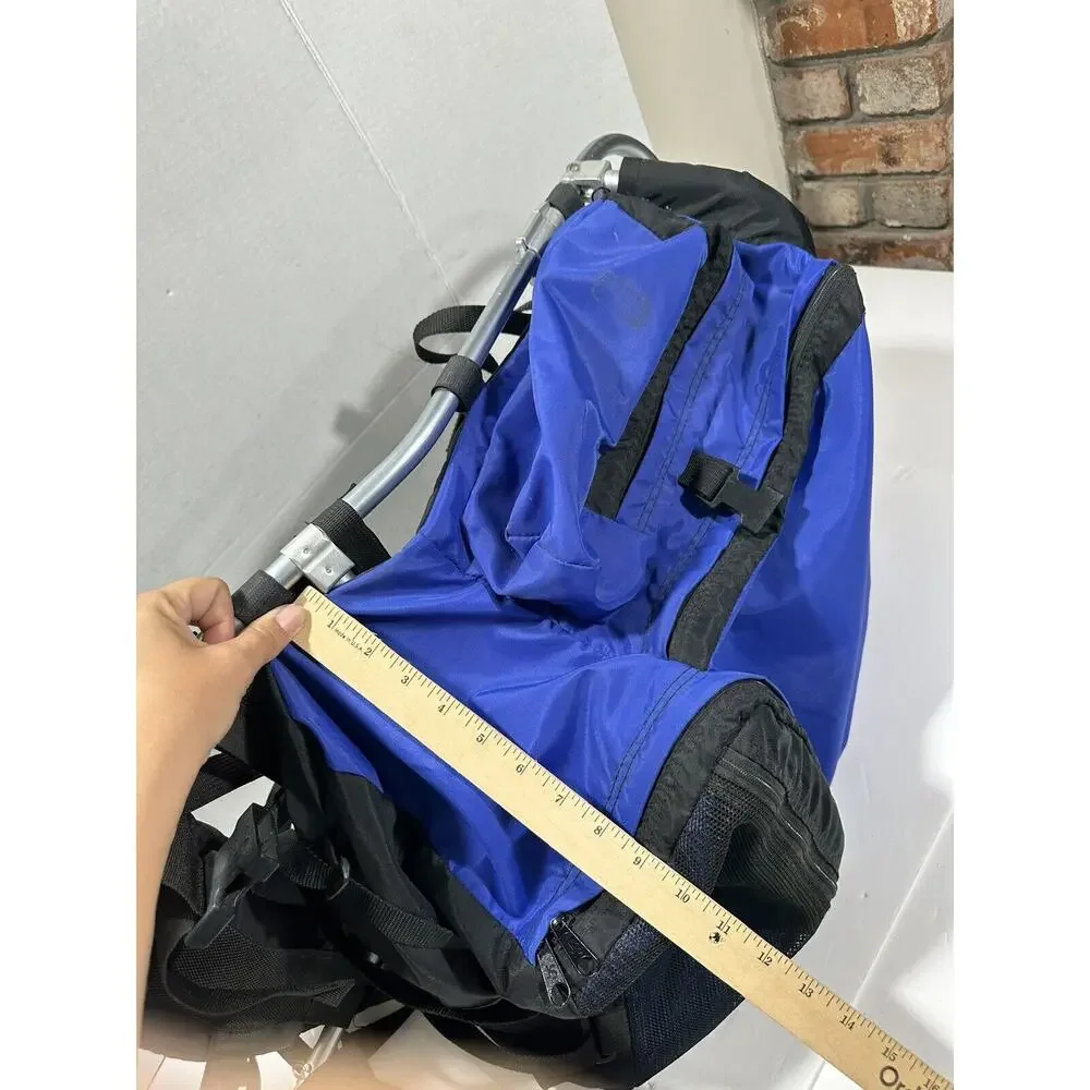 Vintage JANSPORT External Frame Hiking Backpack Hip Wings‎ Blue 90’s Made in USA